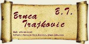 Brnča Trajković vizit kartica